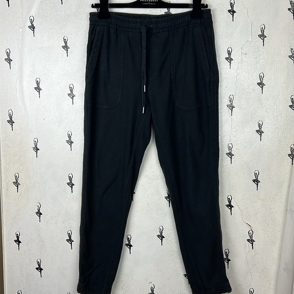 Athleta jogger pants cotton Black large pockets sz. SP high waist - Picture 1 of 16